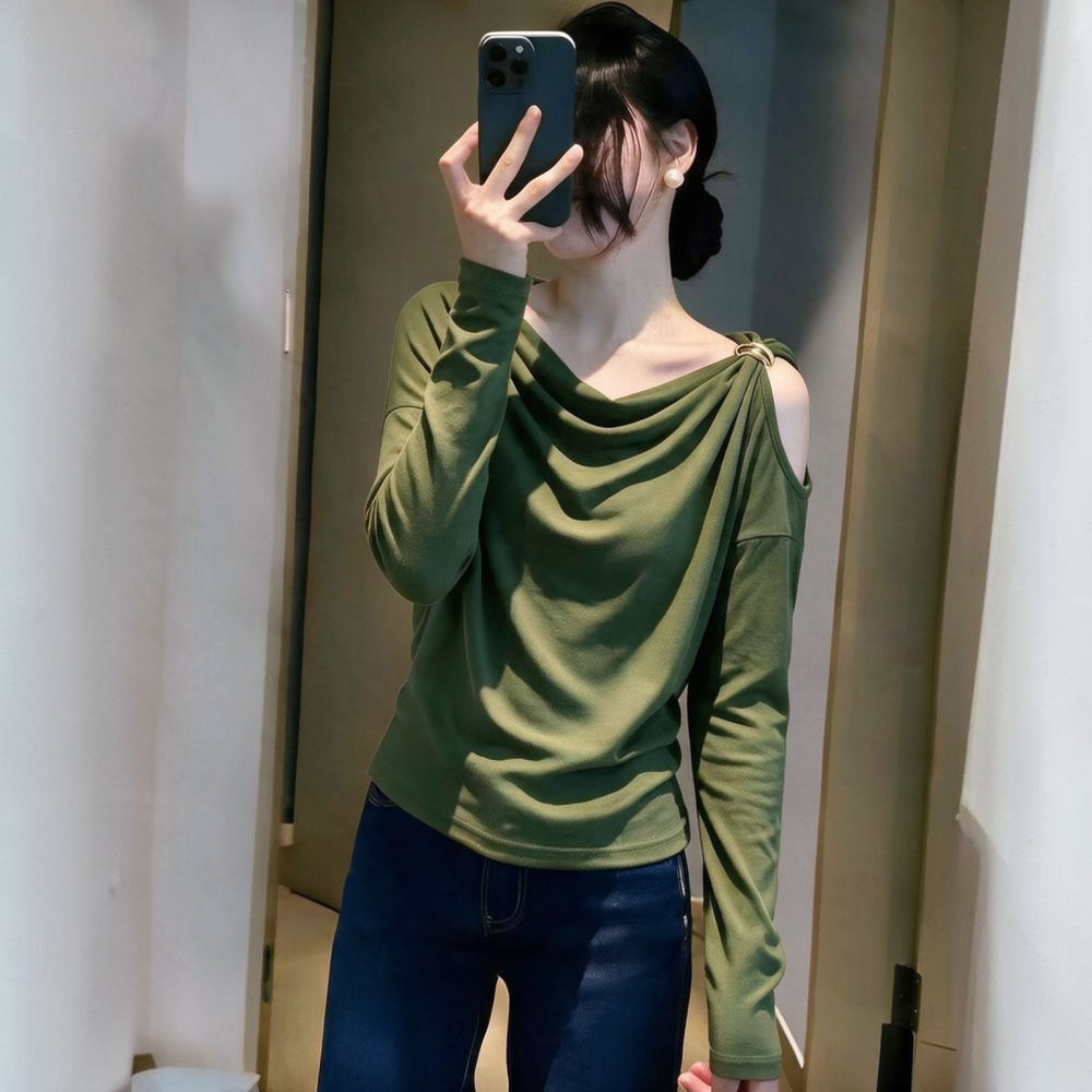 Damska bluzka z długim rękawem – Blouse Off Shoulder recenzja i cena