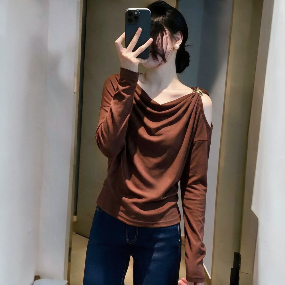 Damska bluzka z długim rękawem – Blouse Off Shoulder recenzja i cena