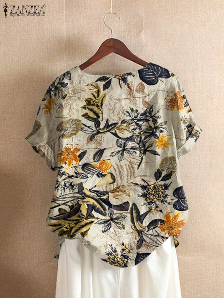 ZANZEA Damska bawełniana koszu – Romper Floral Print recenzja i cena